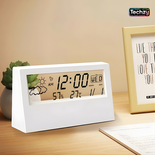 Electronic Clock with Temperature & Humidity Meter