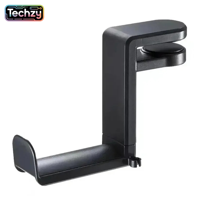 Rotating Under-Desk Headphone Hook