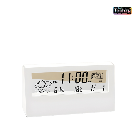 Electronic Clock with Temperature & Humidity Meter