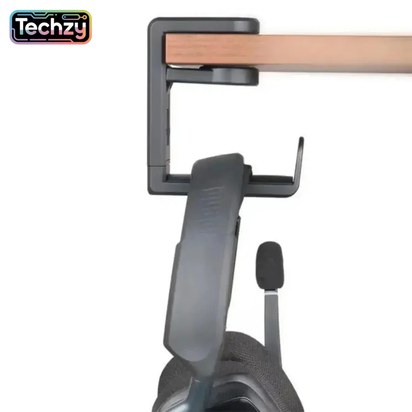 Rotating Under-Desk Headphone Hook