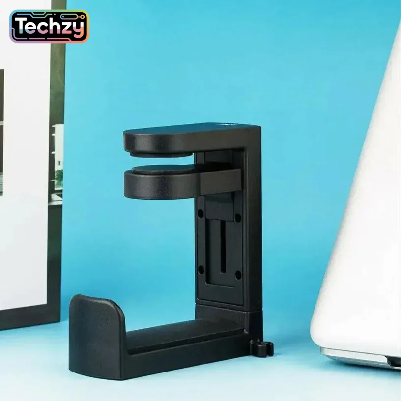 Rotating Under-Desk Headphone Hook