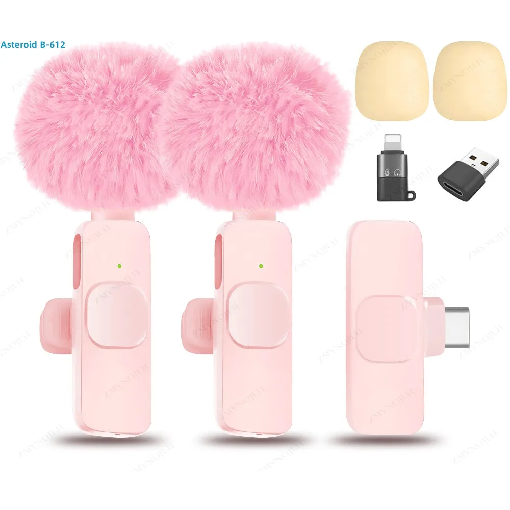 Wireless Lavalier Microphone Portable Mini Clip-On Mic for Recording & Live Use