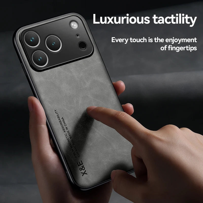 Luxury Shockproof Magnetic Phone Case (Protective Back Cover with Car Mount Support)