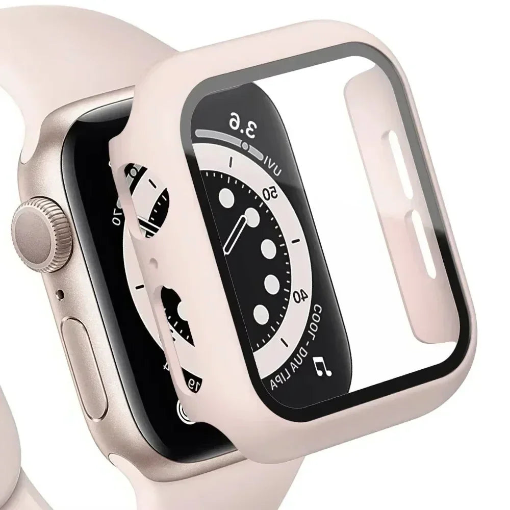 Matte Tempered Glass + Hard PC Bumper Case for Apple Watch Series 10 (42mm / 46mm)