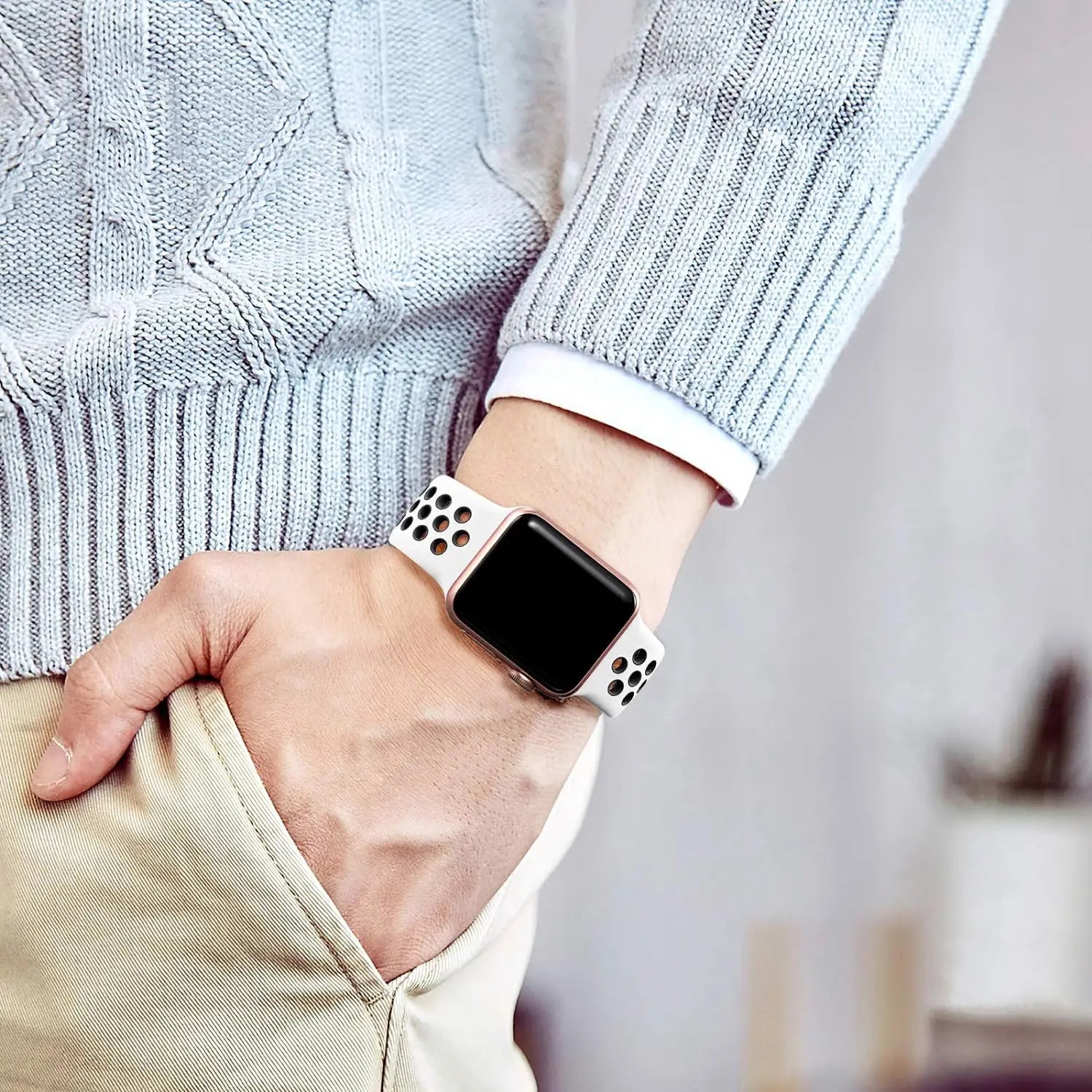 Breathable Sport Strap for Apple Watch (Lightweight Replacement Band)