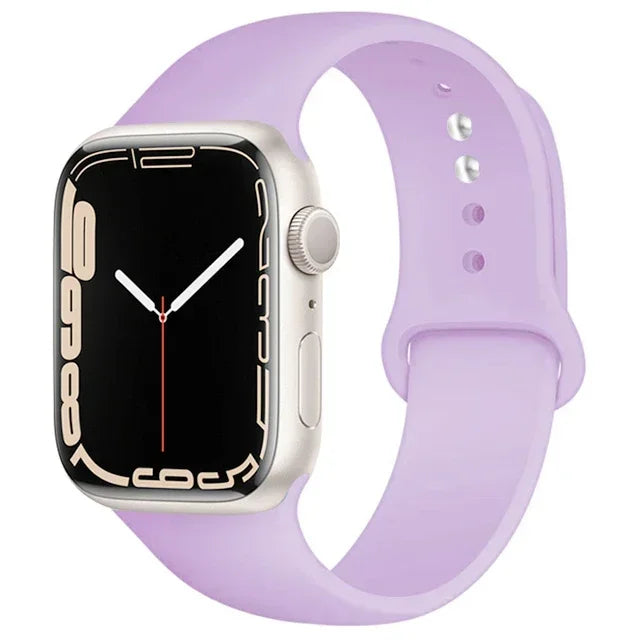Silicone Sport Band for Apple Watch (Soft Replacement Strap)