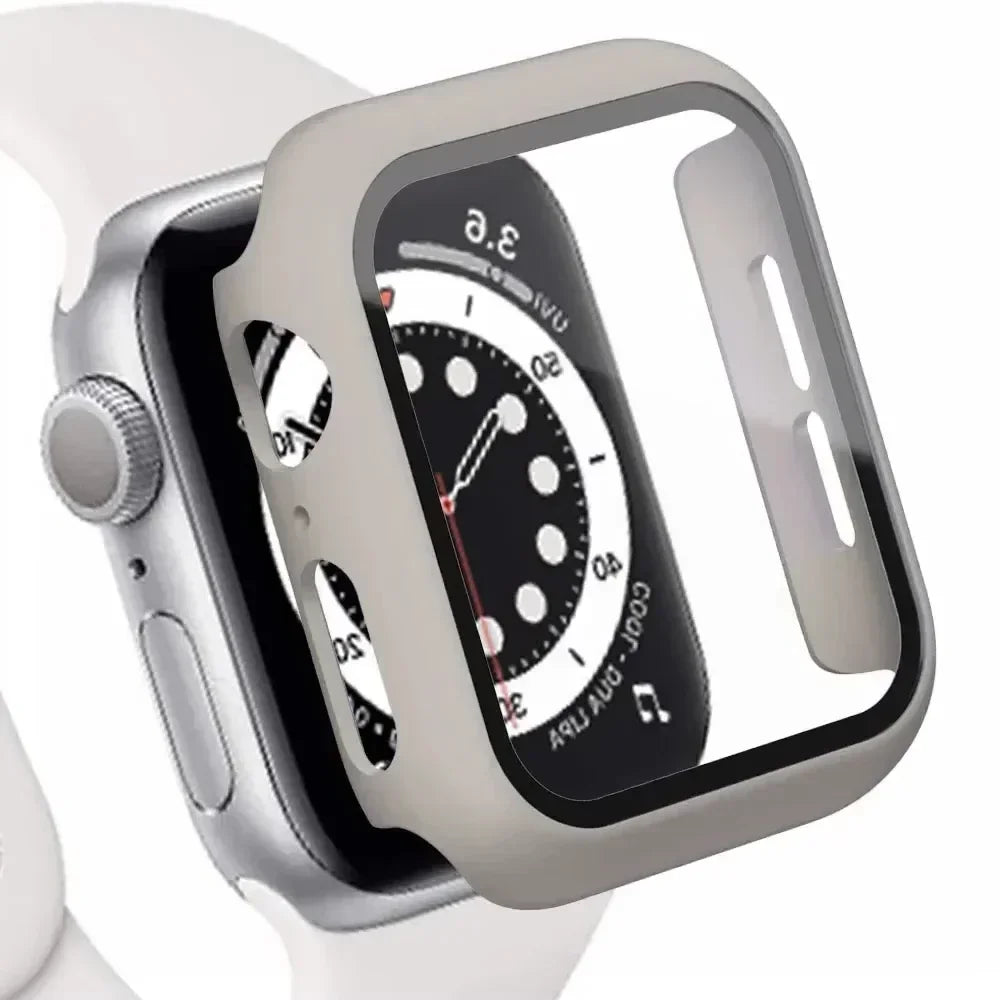 Matte Tempered Glass + Hard PC Bumper Case for Apple Watch Series 10 (42mm / 46mm)