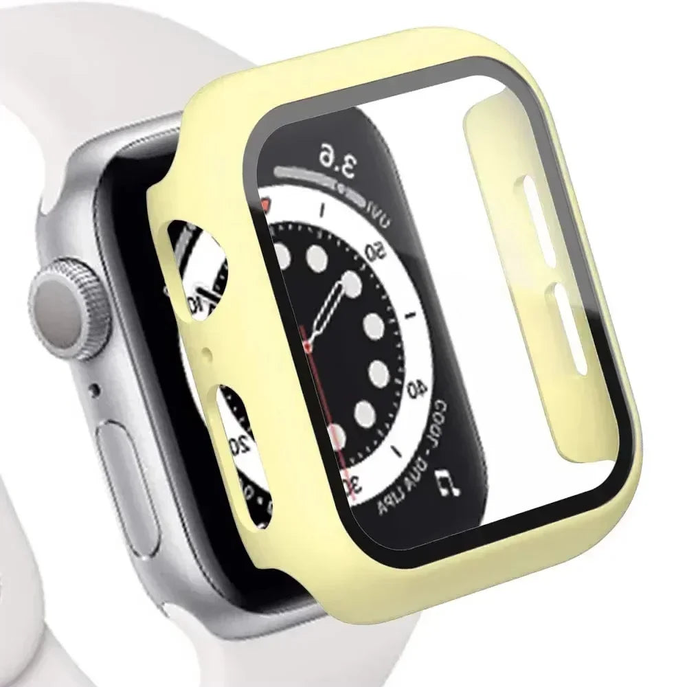 Matte Tempered Glass + Hard PC Bumper Case for Apple Watch Series 10 (42mm / 46mm)