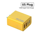 120W Multi-Port USB Fast Charger with Type-C PD & Quick Charge for EU/US
