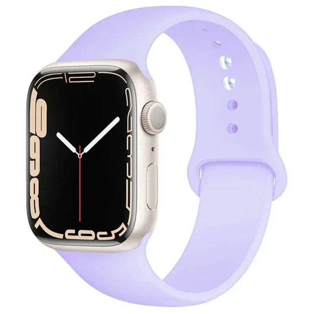Silicone Sport Band for Apple Watch (Soft Replacement Strap)