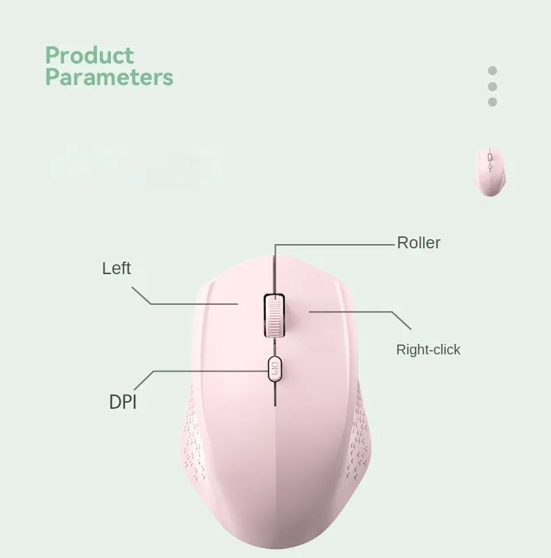 Rechargeable Bluetooth + 2.4G Wireless Mouse (1600 DPI, Mini, 4 Buttons)