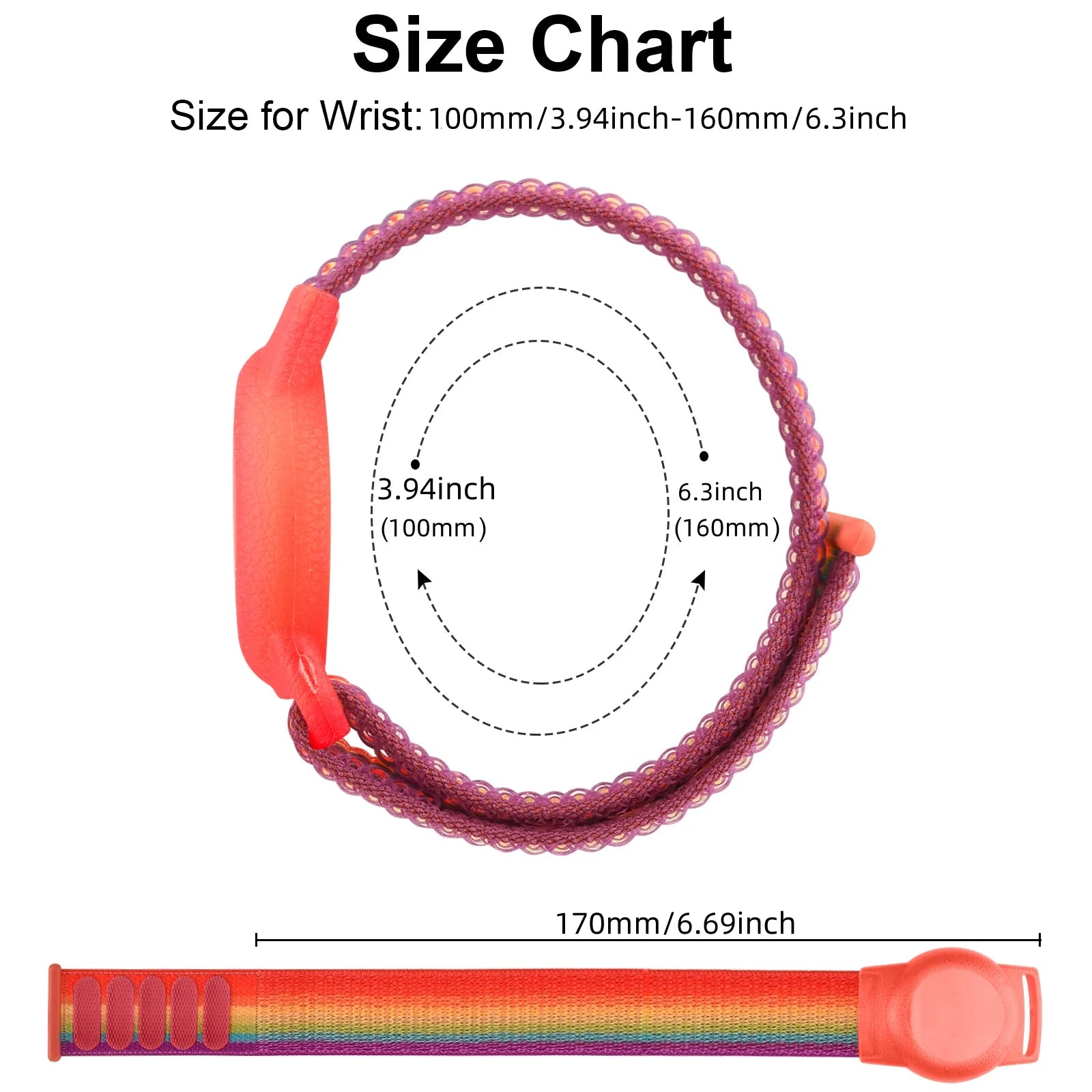 Kids AirTag Wristband Bracelet (Nylon Strap with Anti-Scratch Protective Holder)