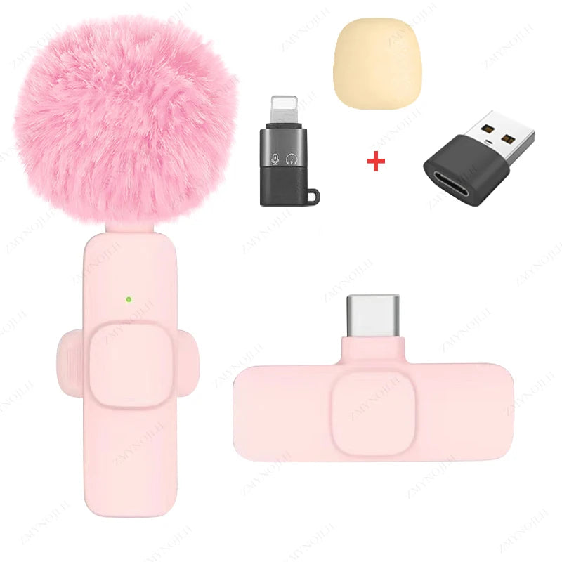 Wireless Lavalier Microphone Portable Mini Clip-On Mic for Recording & Live Use