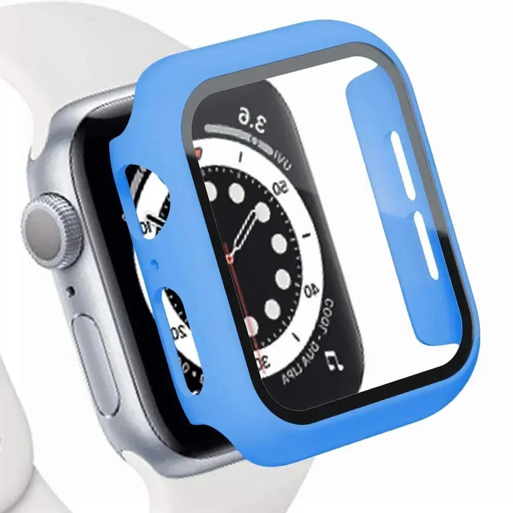 Matte Tempered Glass + Hard PC Bumper Case for Apple Watch Series 10 (42mm / 46mm)