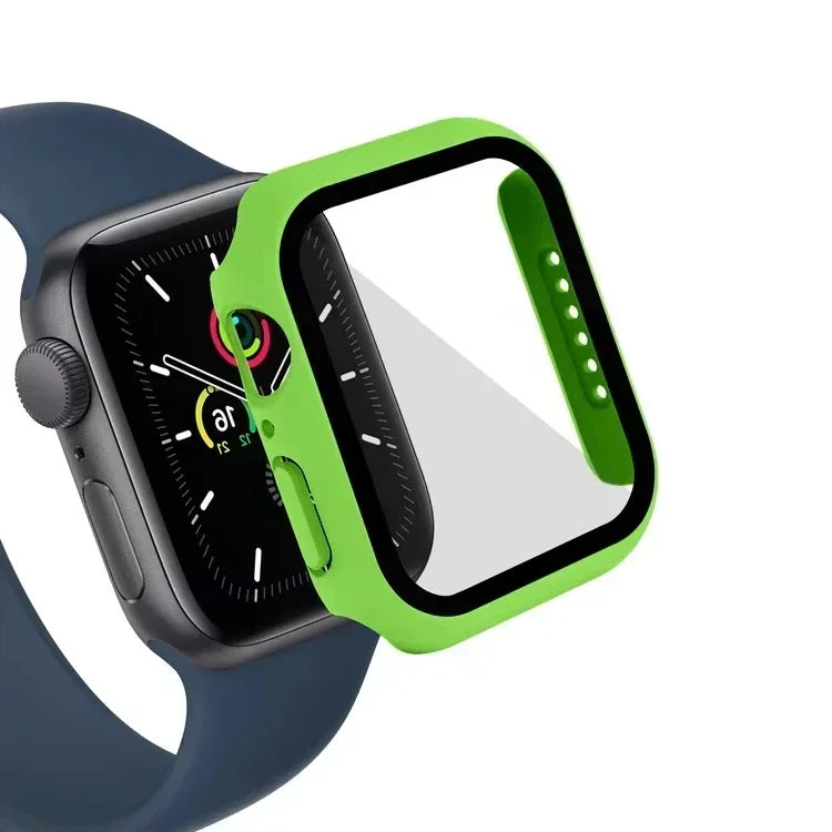 Matte Tempered Glass + Hard PC Bumper Case for Apple Watch Series 10 (42mm / 46mm)