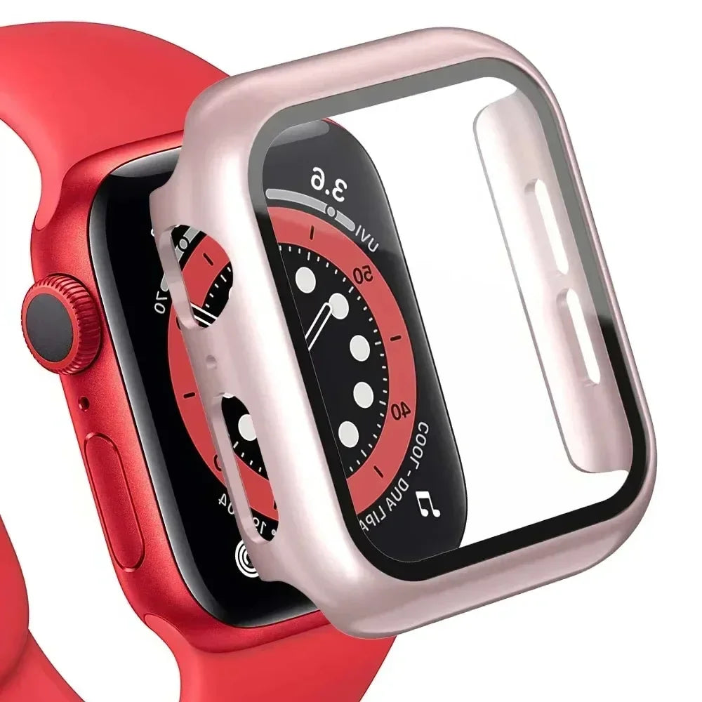 Matte Tempered Glass + Hard PC Bumper Case for Apple Watch Series 10 (42mm / 46mm)