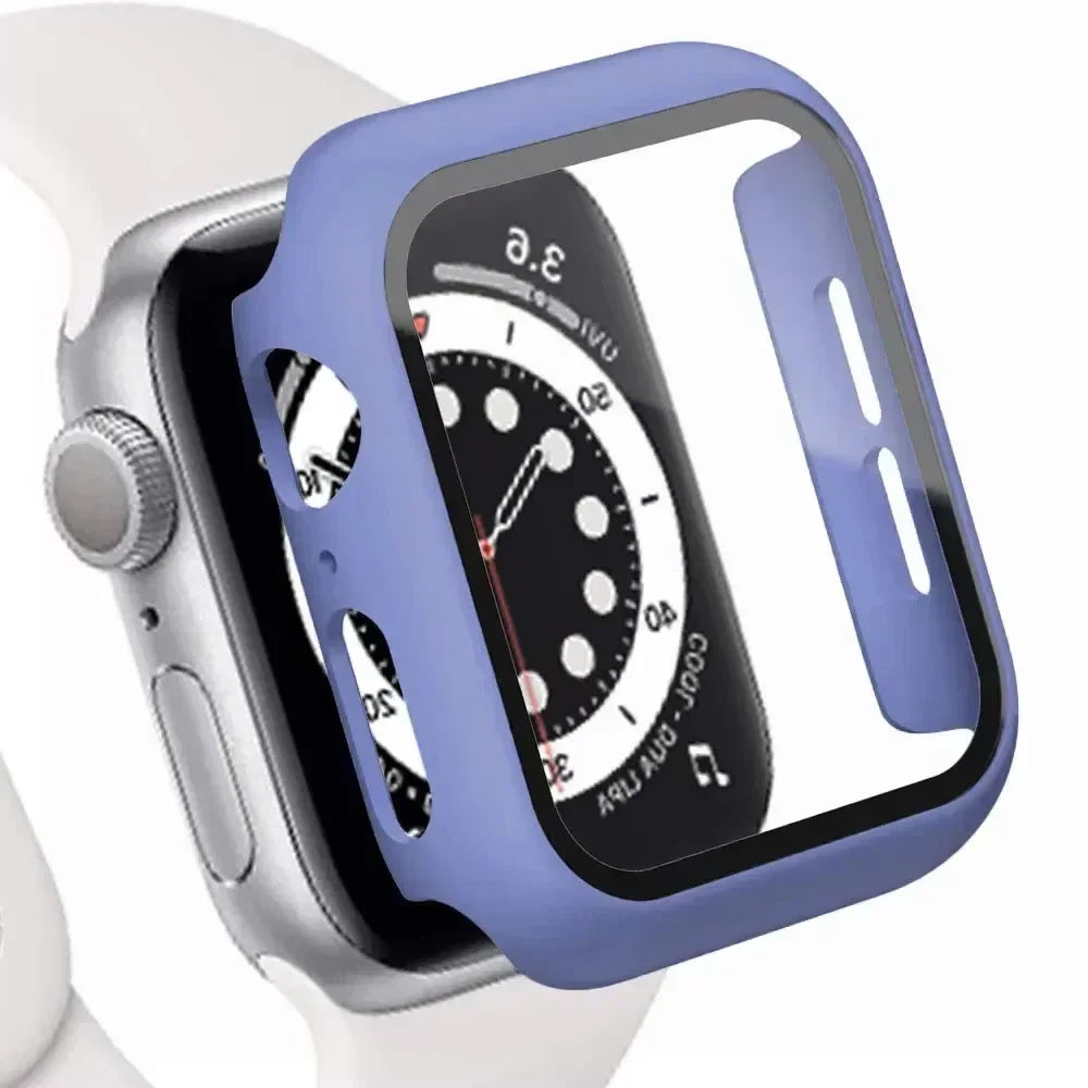 Matte Tempered Glass + Hard PC Bumper Case for Apple Watch Series 10 (42mm / 46mm)