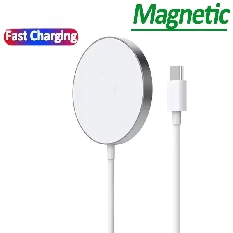 Magnetic Wireless Fast Charger with USB-C for iPhone & AirPods