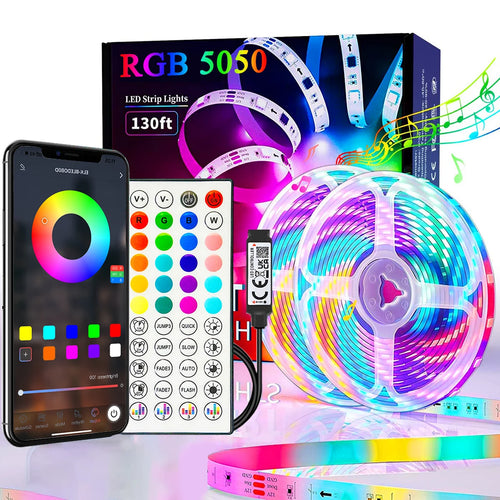 1-40M RGB LED Strip Lights with App Control for Room & TV Backlighting