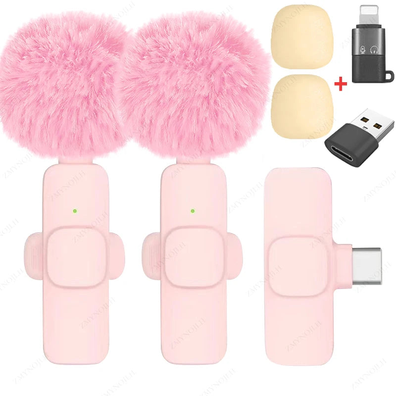 Wireless Lavalier Microphone Portable Mini Clip-On Mic for Recording & Live Use