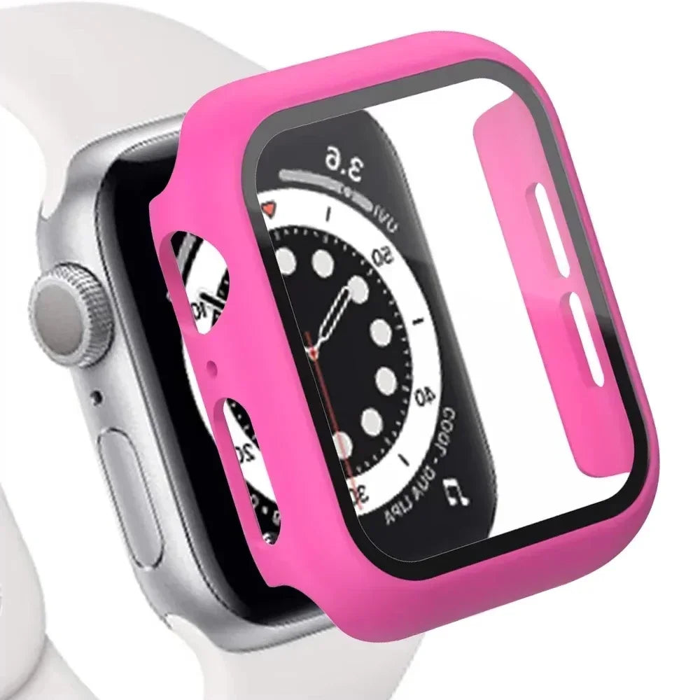 Matte Tempered Glass + Hard PC Bumper Case for Apple Watch Series 10 (42mm / 46mm)