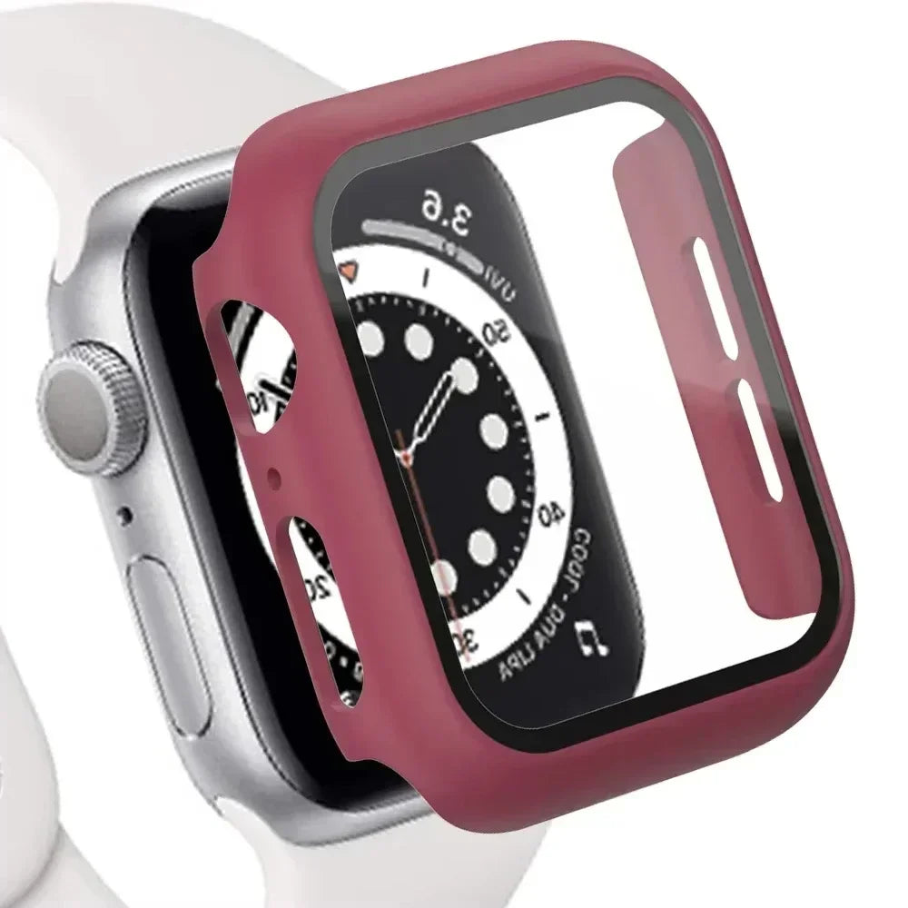 Matte Tempered Glass + Hard PC Bumper Case for Apple Watch Series 10 (42mm / 46mm)