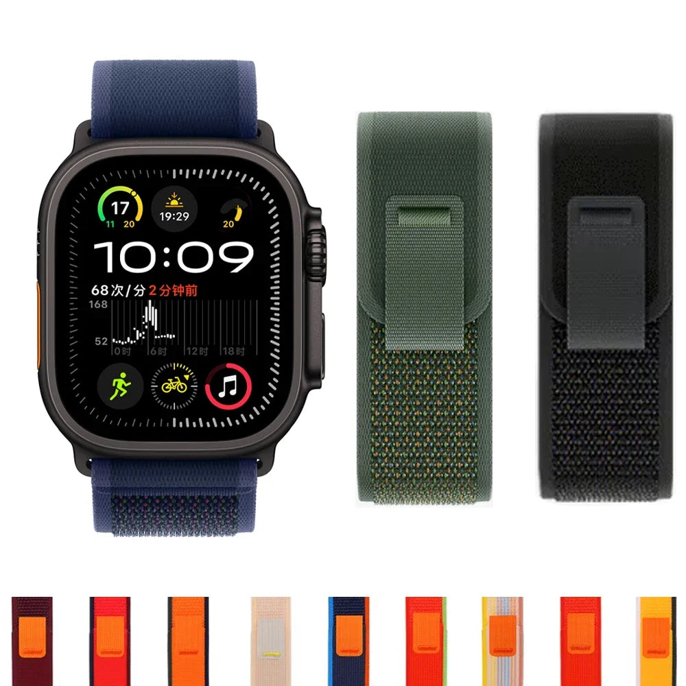 Trail Loop Nylon Sport Band for Apple Watch (Adjustable Replacement Strap)