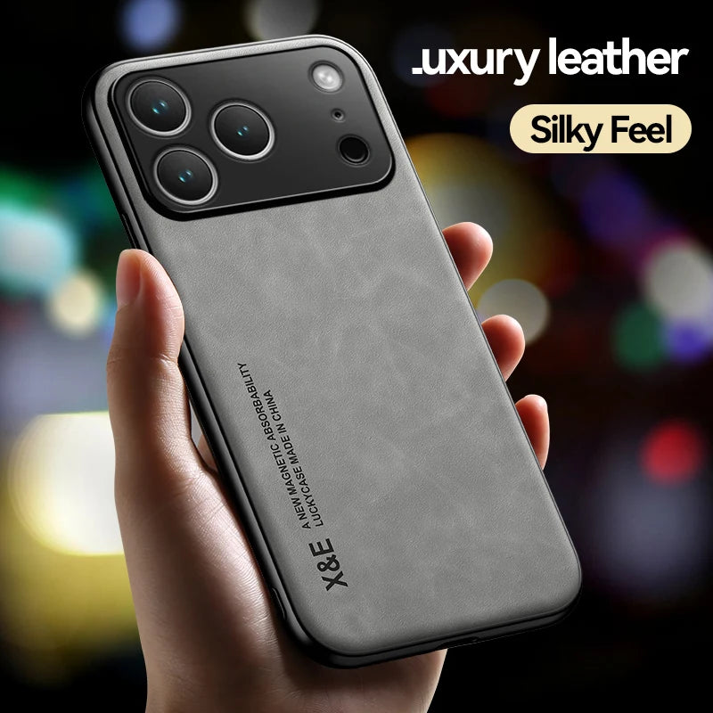 Luxury Shockproof Magnetic Phone Case (Protective Back Cover with Car Mount Support)