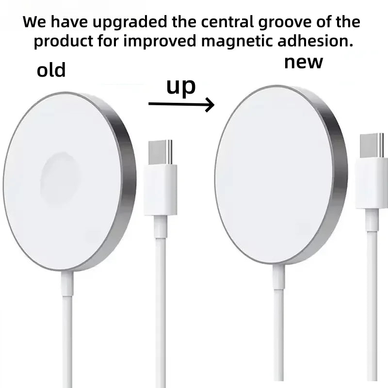 Magnetic Wireless Fast Charger with USB-C for iPhone & AirPods