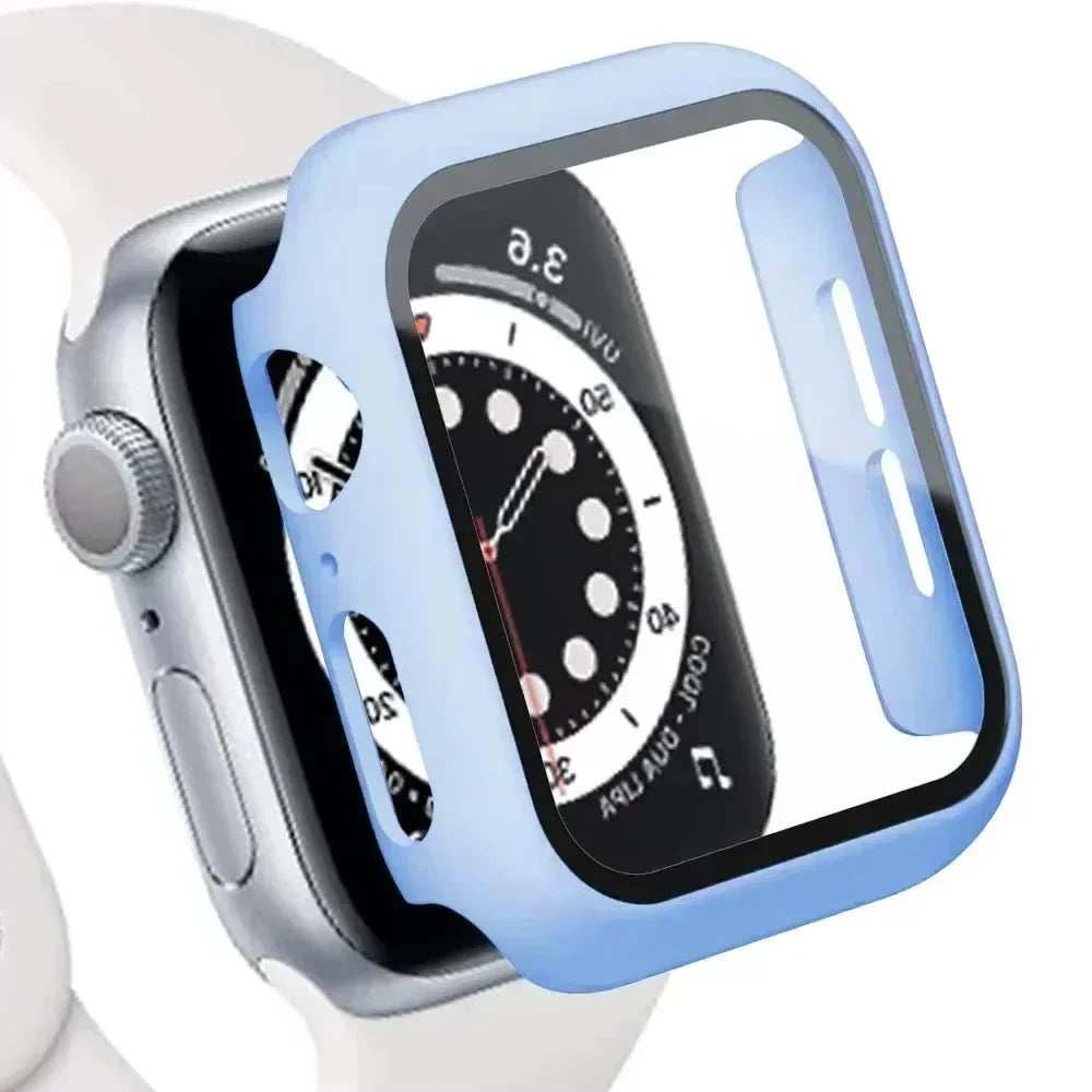 Matte Tempered Glass + Hard PC Bumper Case for Apple Watch Series 10 (42mm / 46mm)